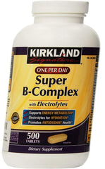 KIRKLAND SIGNATURE One Per Day Super B-Complex with Electrolytes, 1000 Count (Pack of 2)