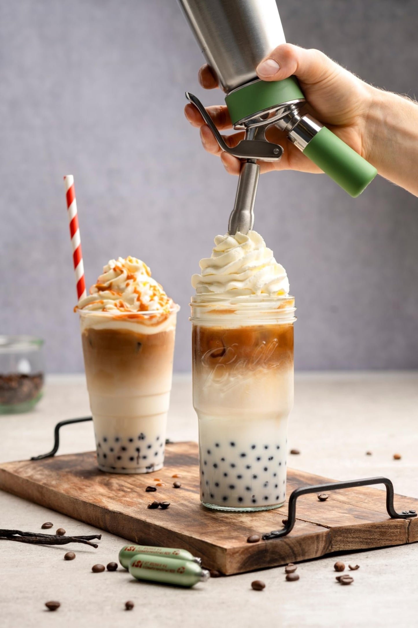 iSi North America Culinary Eco Series Green Whip for Whipped Cream, Foams and Plant-Based Toppings; 1 Pint, Stainless Steel