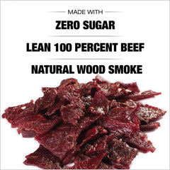 Old Trapper Zero Sugar Beef Jerky, Eight-Ounce Individual Package, Natural Wood Smoked Keto-Friendly Snack, 14 Grams of Protein, 70 Calories, and Zero Sugar Per Serving (Pack of One)