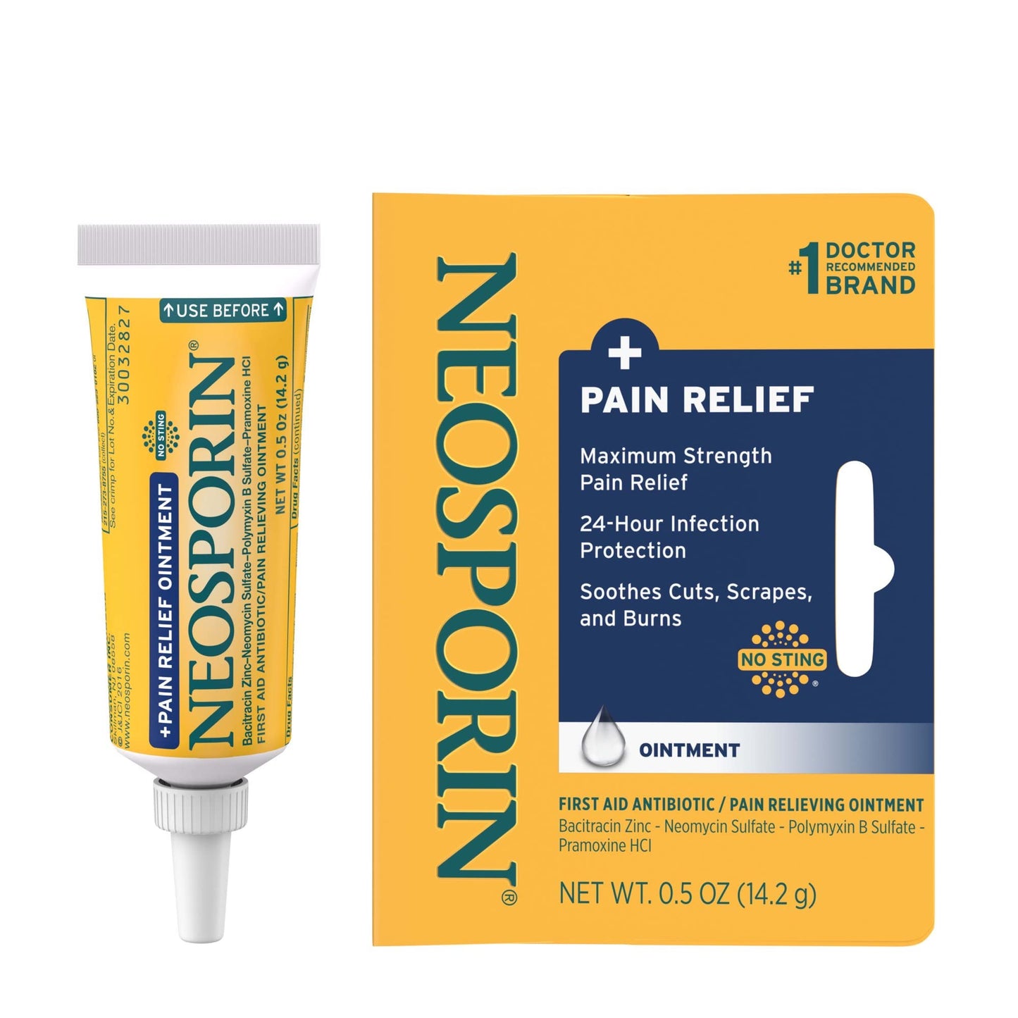 Neosporin + Pain Relief Ointment 0.50 oz (Pack of 3)