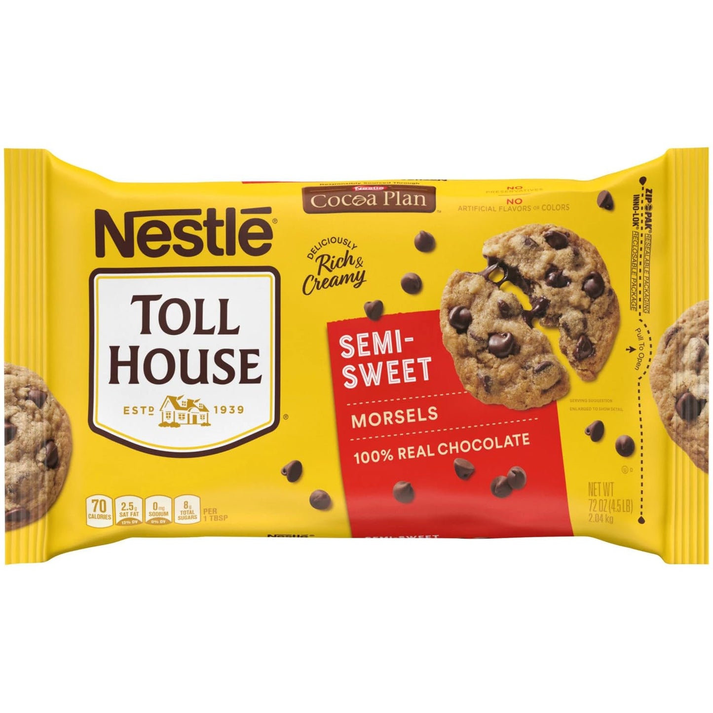 Nestlé Chocolate Morsels - 72 Oz. Bag