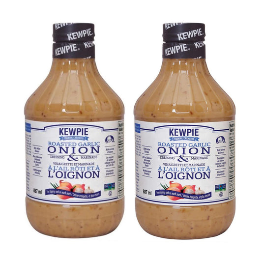 Kewpie Roasted Garlic Onion Dressing & Marinade - Great for Saut�s, Marinades, Salad Dressing or Glaze for Seafood, 30 fl oz (pack of 2) and foldable measure cup