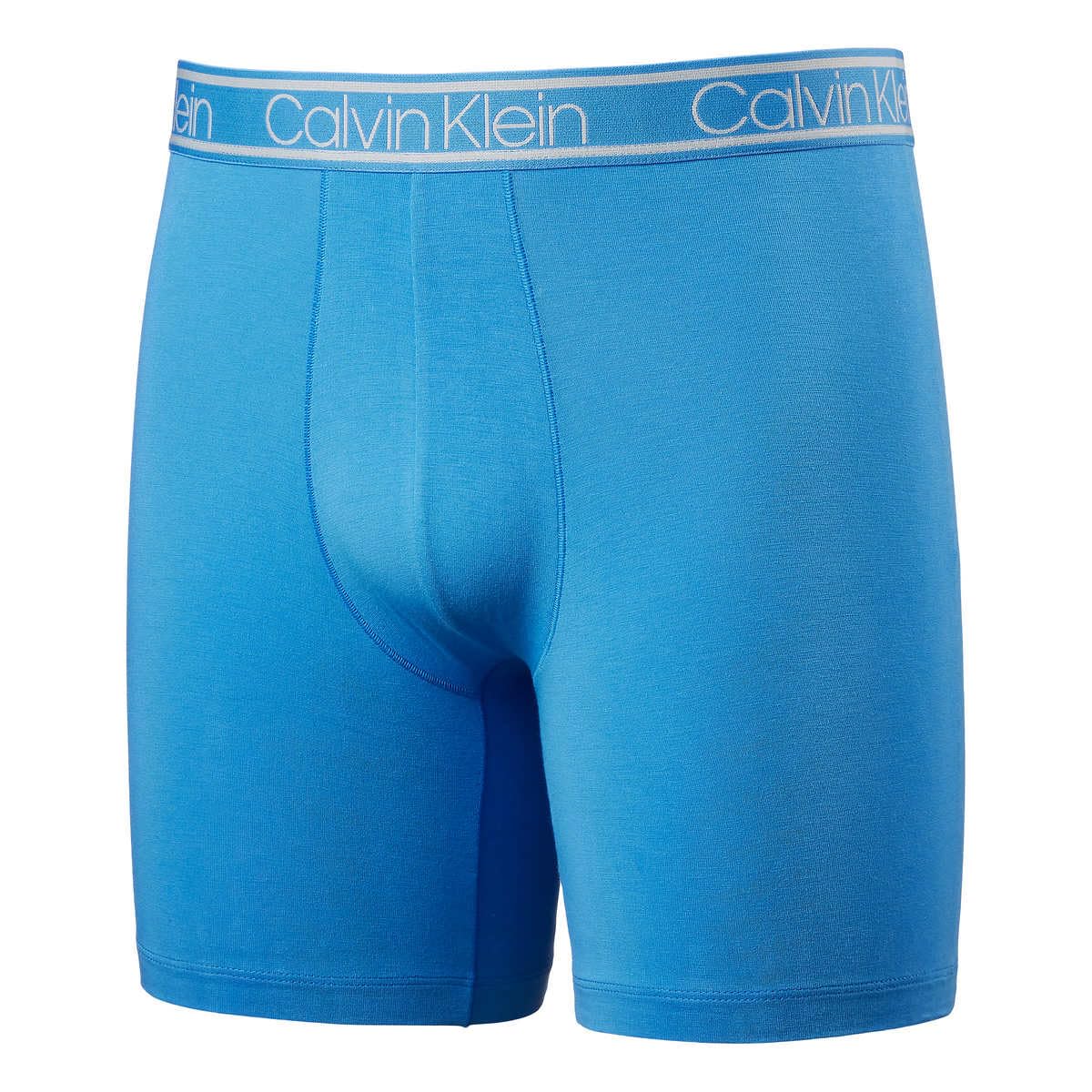 Calvin Klein Men`s Microfiber Boxer Briefs Pack of 3 (US, Alpha, Large, Regular, Regular, NAVY/BLUE/LIGHT BLUE)