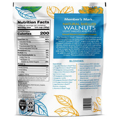 Member Marks Natural Shelled Walnuts - Light Halves & Pieces, 32 oz Resealable Bag – Unsalted & Unroasted – Rich in Omega 3 & Antioxidants – Perfect for Baking, Salads, and Healthy Snacking