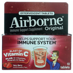 Airborne Very Berry, 10 Effervescent Tablets Each (Pack of 12)