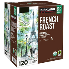Kirkland Signature Coffee Organic French Roast K-Cup Pod, 120 Count