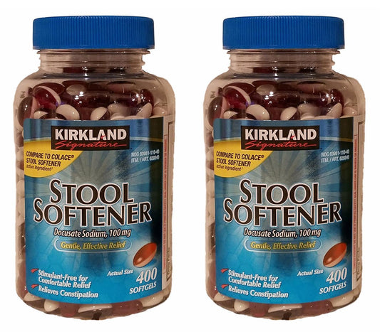Kirkland Signature 100 Mg Stool Softener, 400 Softgels, 2 Pack