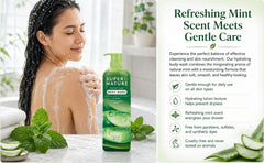 Super Nature Body Wash Mint 30 oz, Gentle Moisturizing Sulfate Free Wash
