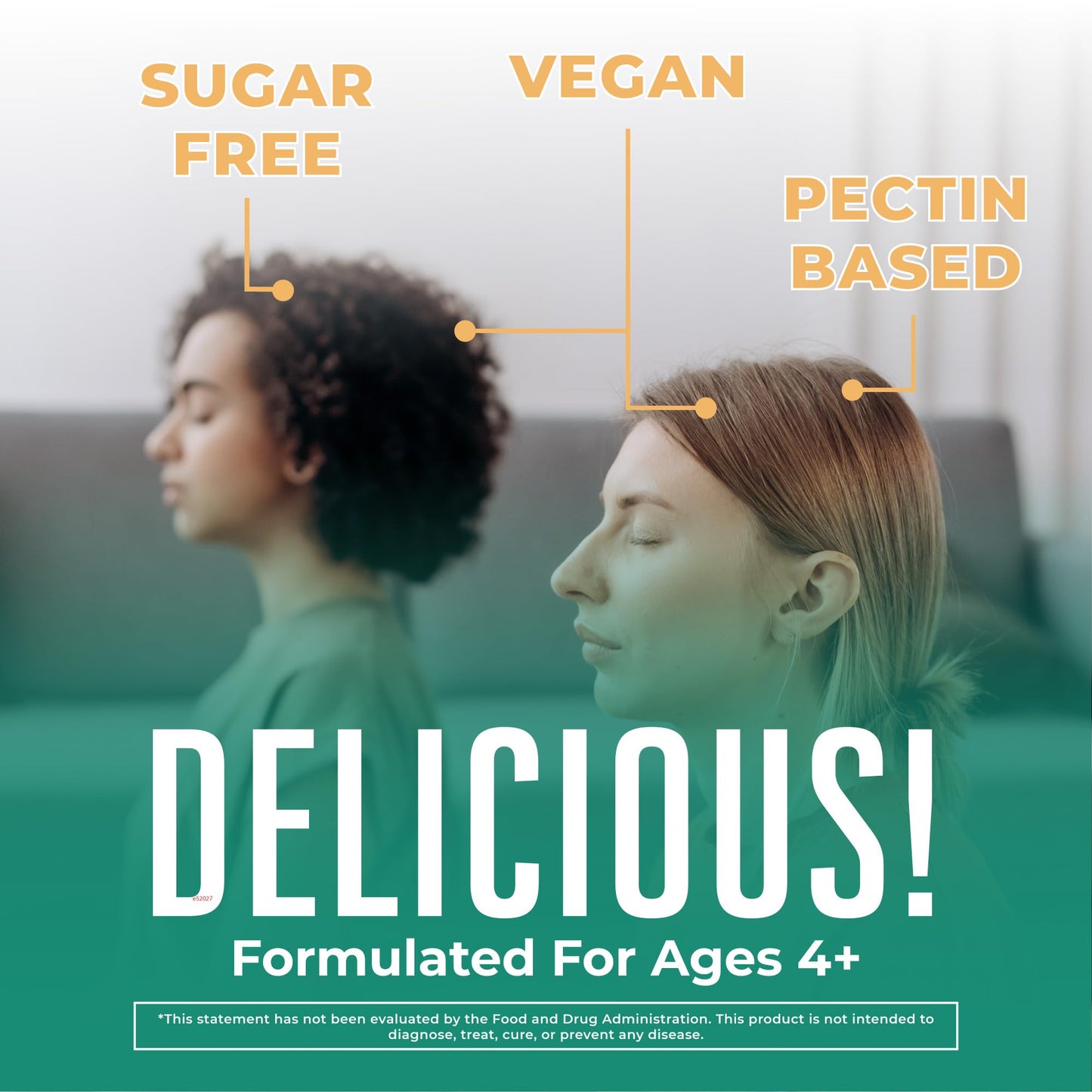 MaryRuth's Super Greens Gummies | with Naturally-Occurring Quercetin for Adults and Kids Ages 4+ | Sugar Free | 2g Fiber Per Serving | Vegan | No Gelatin | Pectin Based | 60 Count | 30 Servings