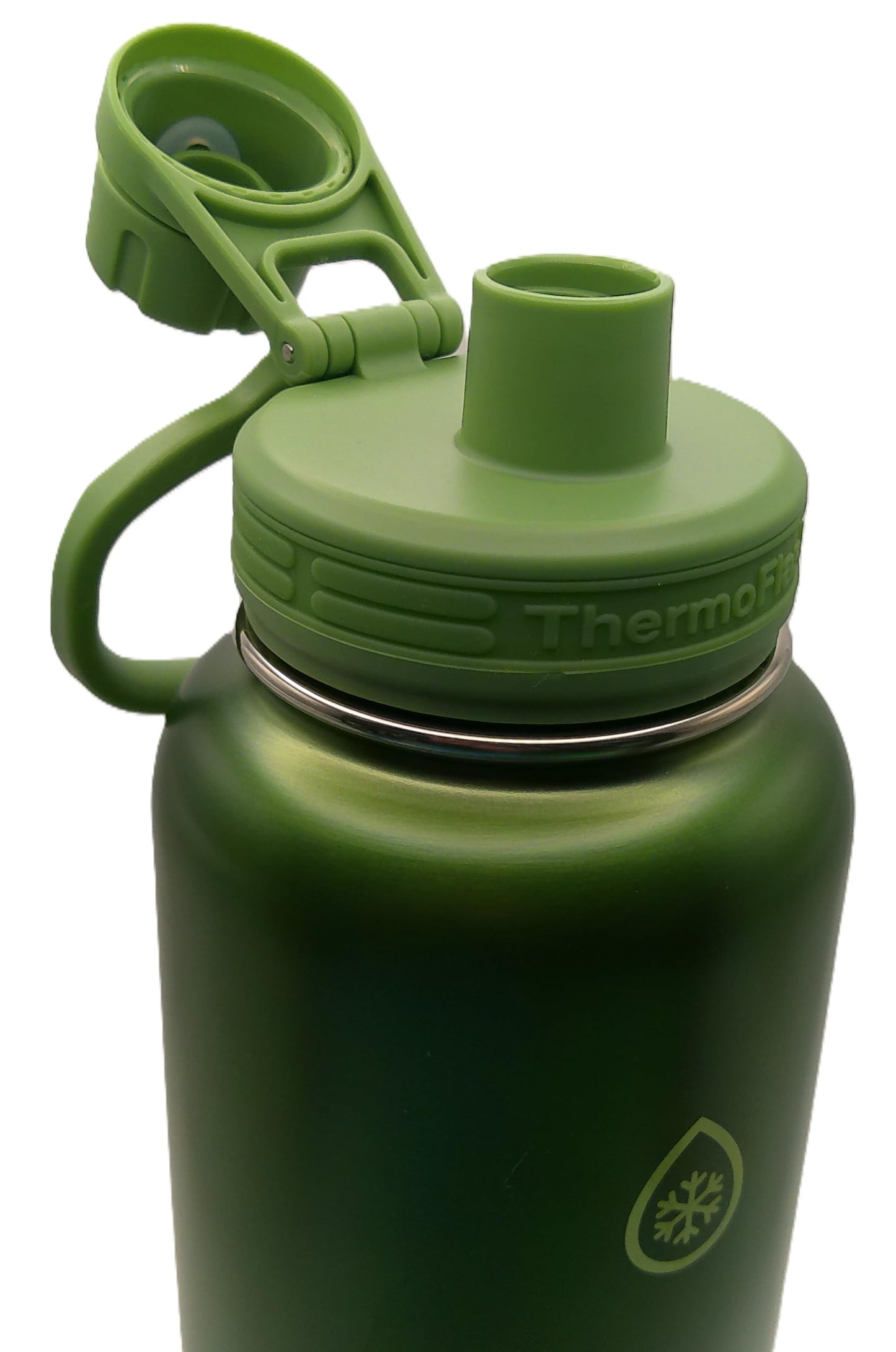 ThermoFlask Stainless Steel Water Bottle, 40 oz, 2-Pack (Purple/Green Brushed)