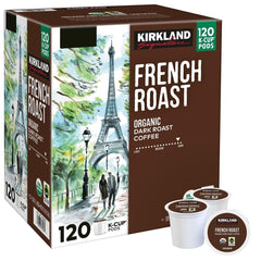 Kirkland Signature Coffee Organic French Roast K-Cup Pod, 120 Count