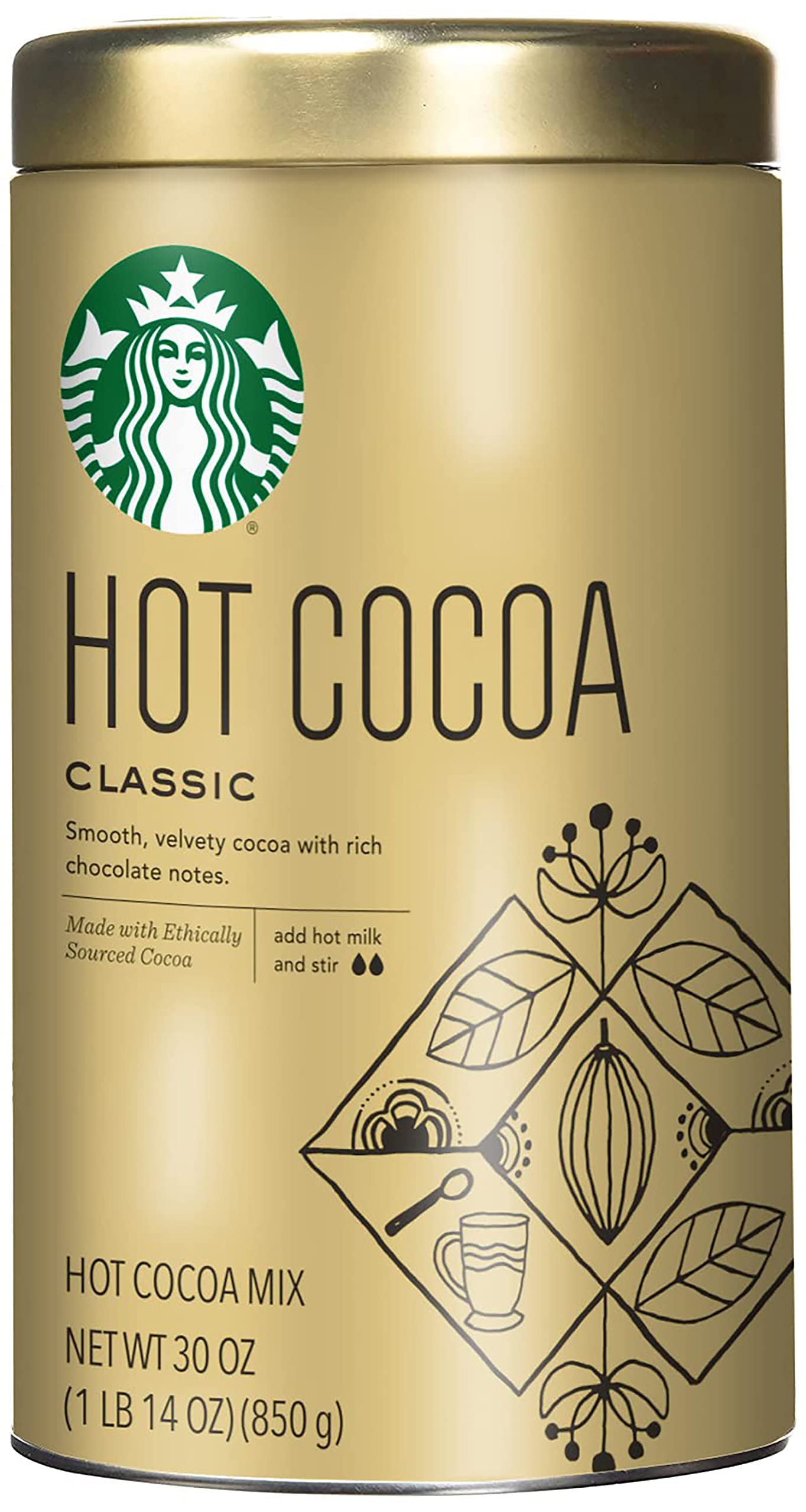 Starbucks Classic Hot Cocoa, 30 Ounce (Pack of 2)