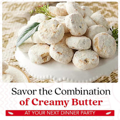David's Cookies Gourmet Butter Pecan Meltaway Round Tin with Crunchy Pecans and Powdered Sugar, All-Natural Ingredients, Kosher, Ideal Present for Special Occasions, 64 Oz (2 Pack)