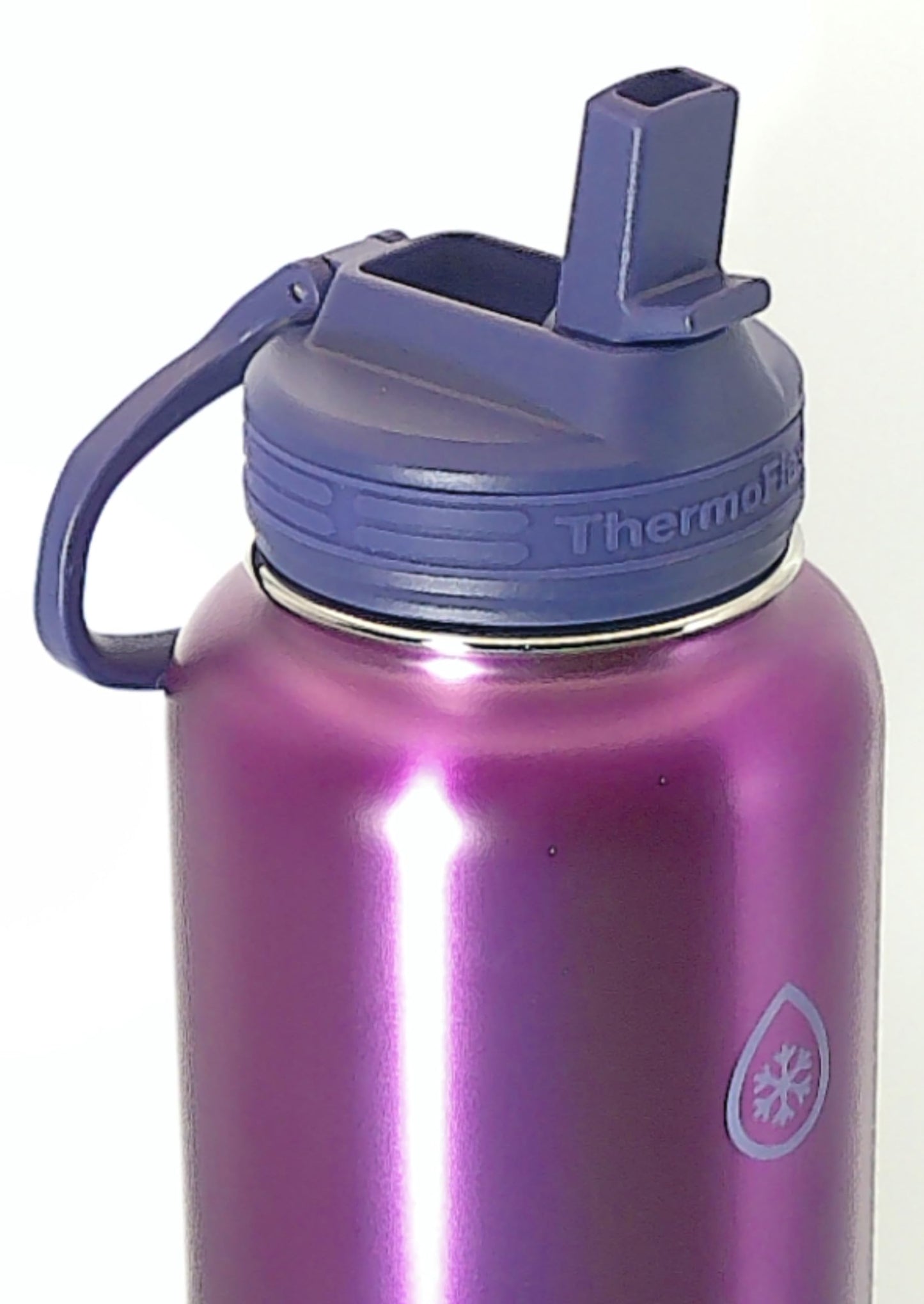 ThermoFlask Stainless Steel Water Bottle, 40 oz, 2-Pack (Purple/Green Brushed)