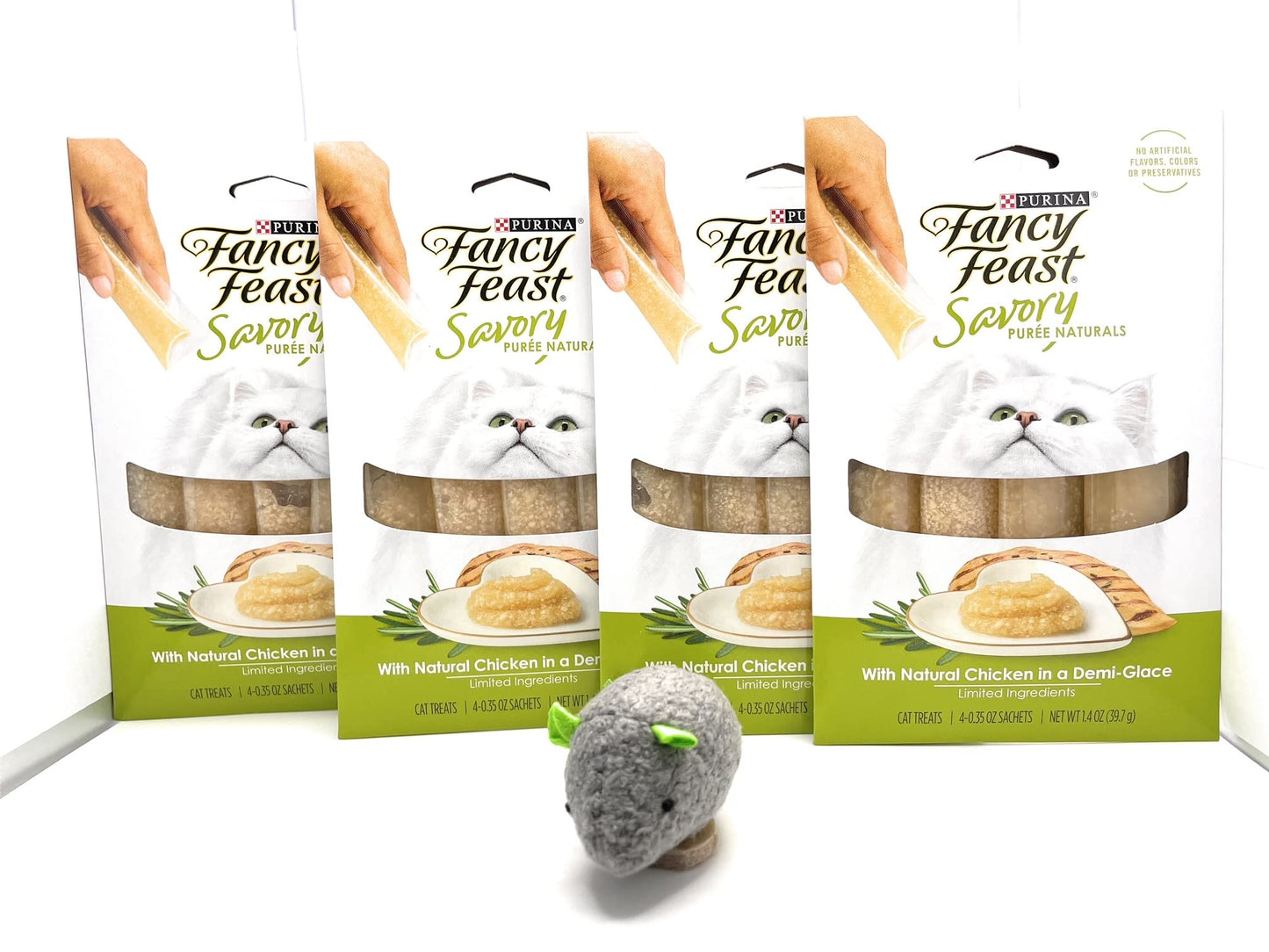 Fancy Feast Savory Pur�e Naturals With Natural Chicken In A Demi-Glace Cat Treats