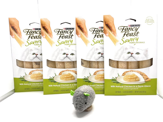 Fancy Feast Savory Pur�e Naturals With Natural Chicken In A Demi-Glace Cat Treats