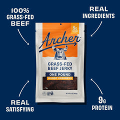 Archer Jerky Grass-Fed Beef Jerky, Mango Habanero, Gluten Free - 16 Oz