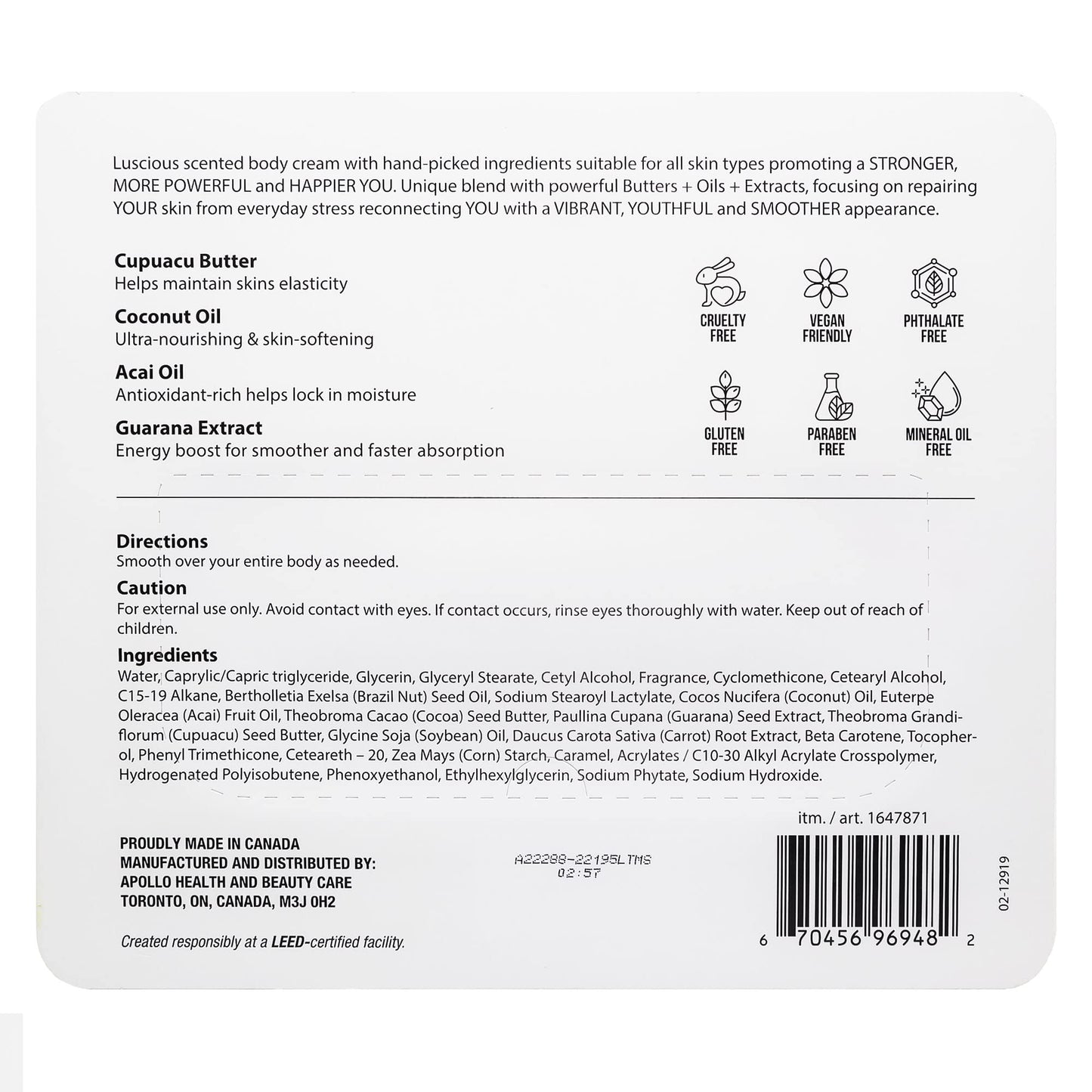 Nutrius | Brazilian Body Butter Cream 2-Pack | Smooth, Fast-Absorbing, Non-Greasy | Infused With Cupuacu Butter