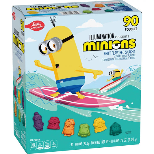 General Mills Minions Fruit Flavored Snacks, 0.8 Ounce (Pack of 90)