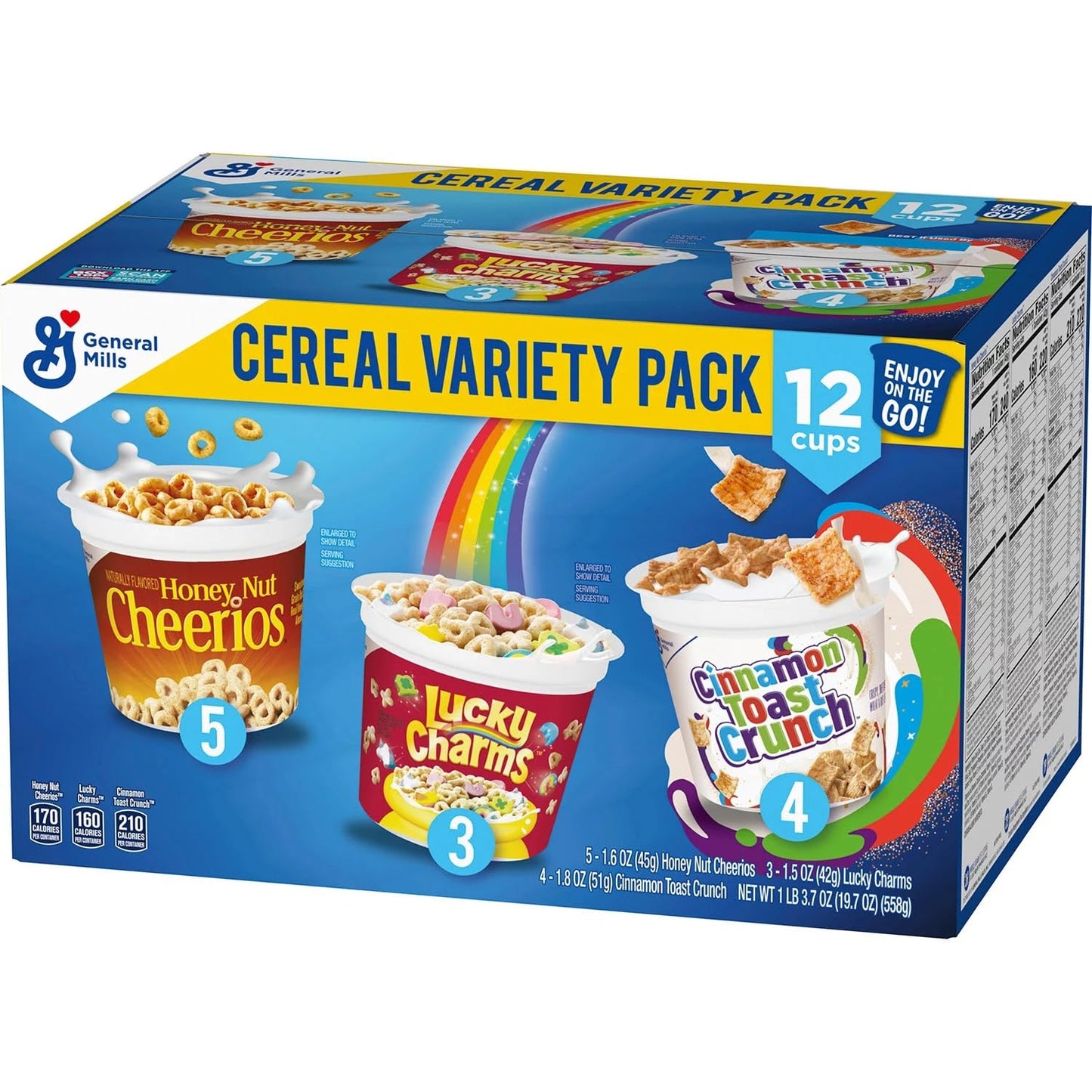 General Mills Cereal Cups Variety Pack (Pack of 12)