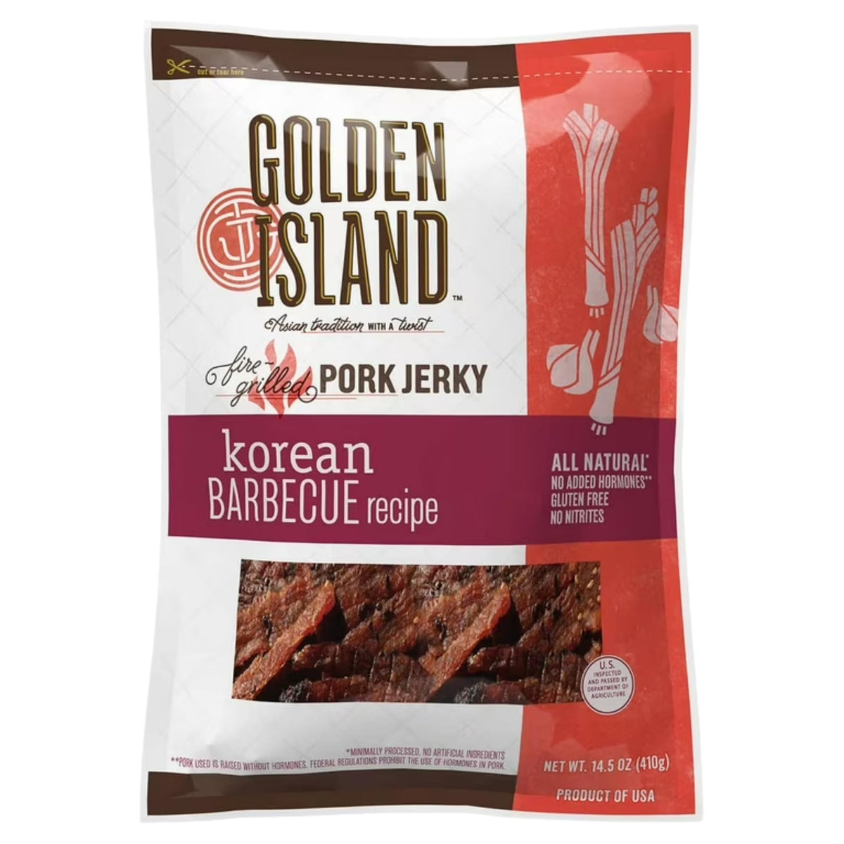 Golden Island Korean Barbecue Pork Jerky, 14.5 Ounce