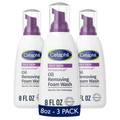 Cetaphil Pro Oil Removing Foaming Face Wash, Sensitive Skin, 8oz, 3ct