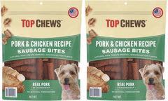 (Pack of 2) Top-Chews Pork & Chicken Sausage Bite, Net Weight 36 Ounce