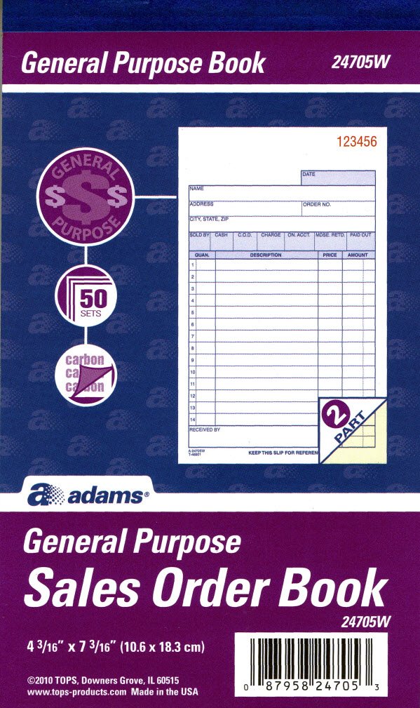 Adams All Purpose Books, 4 3/16in. x 7 3/16in., 2-Part