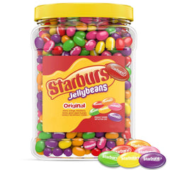 Bulk Jelly Bean Candy Large Bucket - 54oz Assorted Fruity Flavors, Soft, Chewy JellyBeans Bulk Resealable Jar for Easter Baskets, Candy Buffet, Egg Hunts, & Treats - JellyBeans
