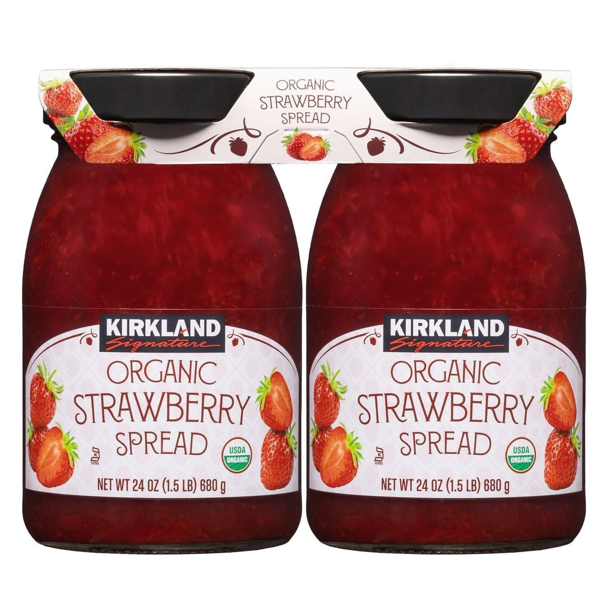 Kirkland Signature Organic Strawberry Spread, 24 Ounce (Pack of 2)