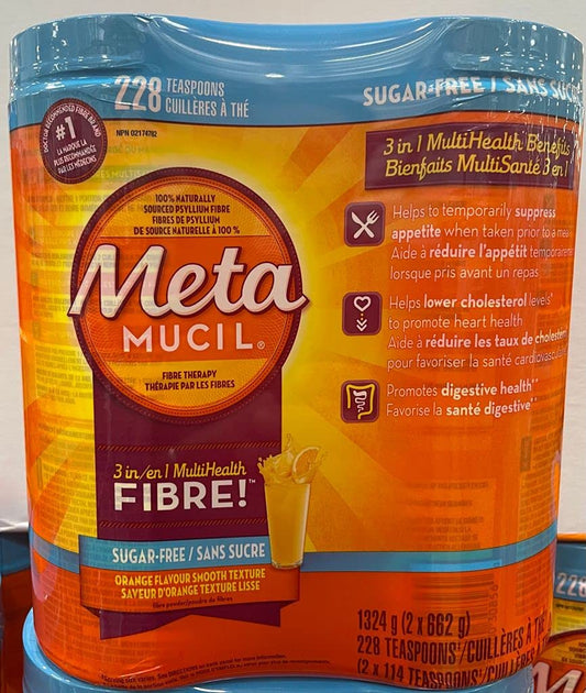 Metamucil Smooth Texture Orange 228 doeses sugar free