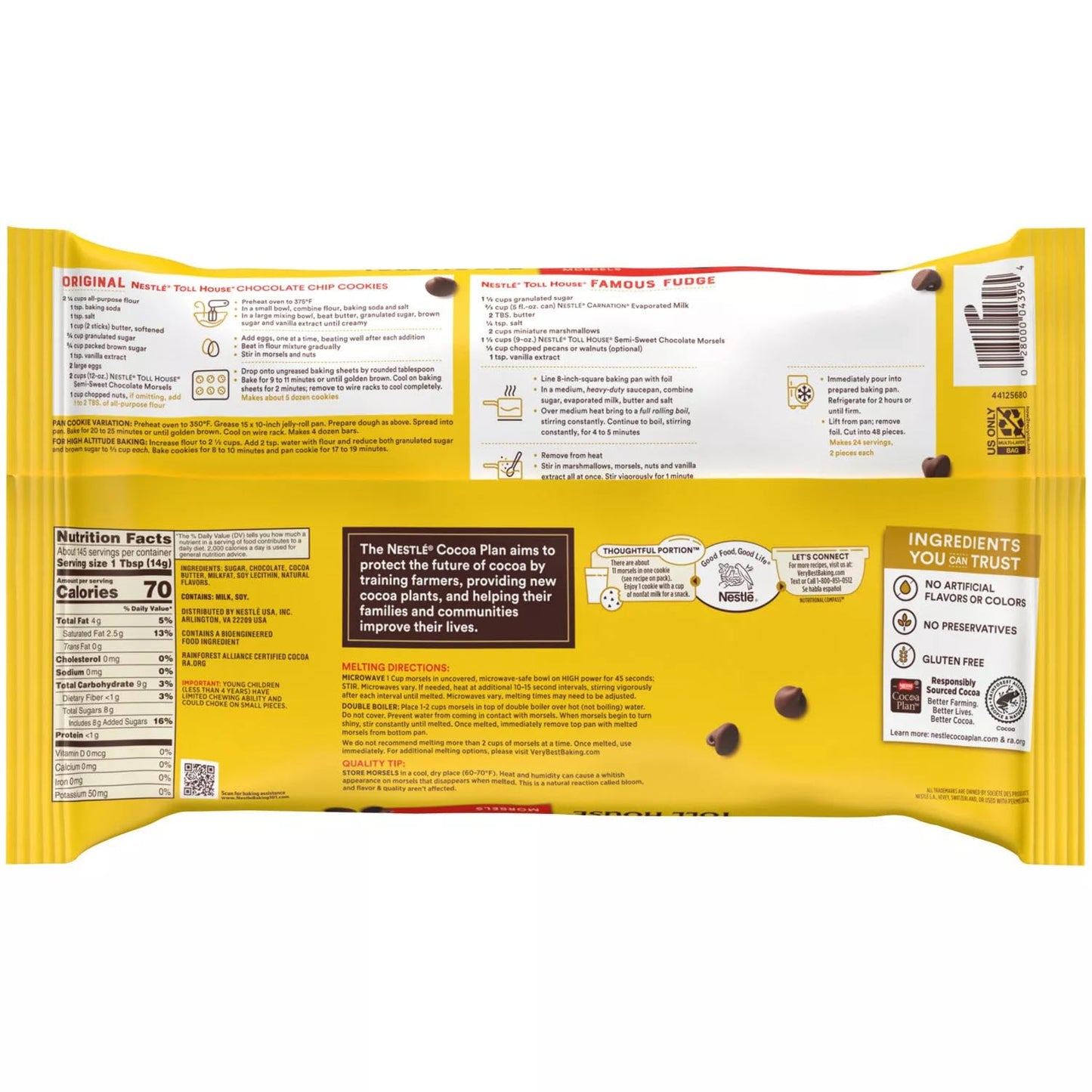 Nestlé Chocolate Morsels - 72 Oz. Bag