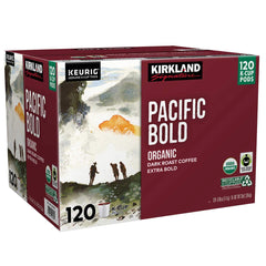 Kirkland Signature Coffee Organic Pacific Bold K-Cup Pod, 120 Count