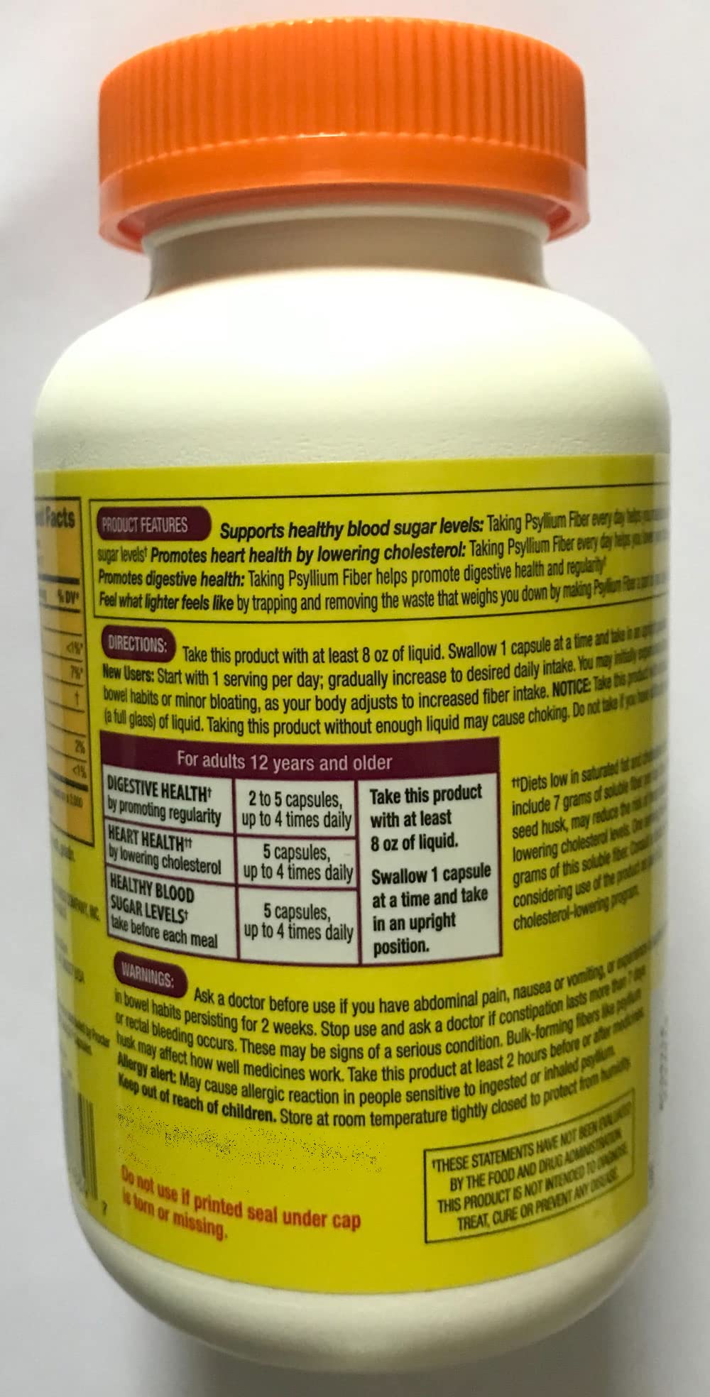 Fiber Capsules Kirkland Therapy for Regularity/Fiber Supplement, 360 capsules - Compare to the Active Ingredient in Metamucil Capsules