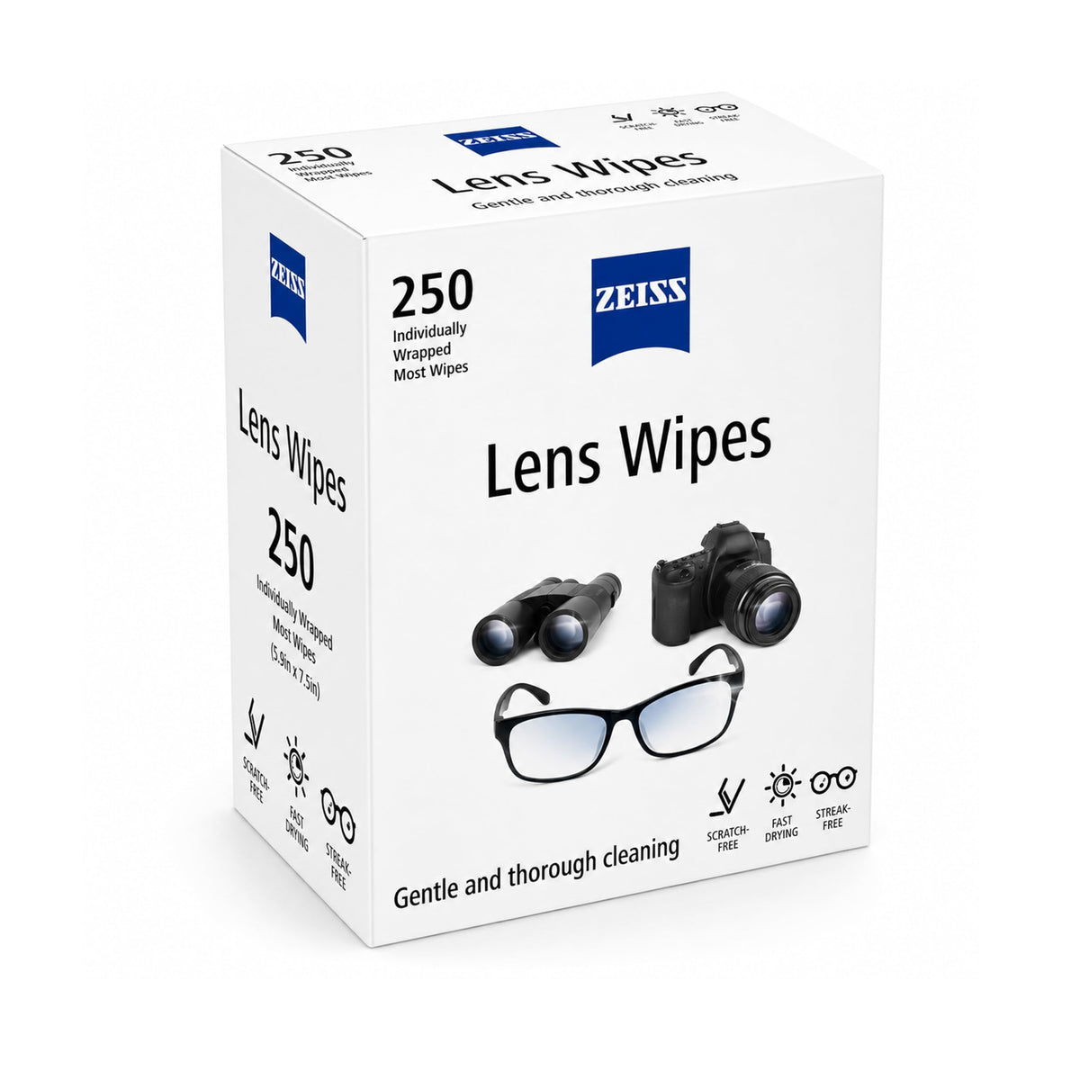 Zeiss Pre-Moistened Lens Cleaning Wipes, 250 Count