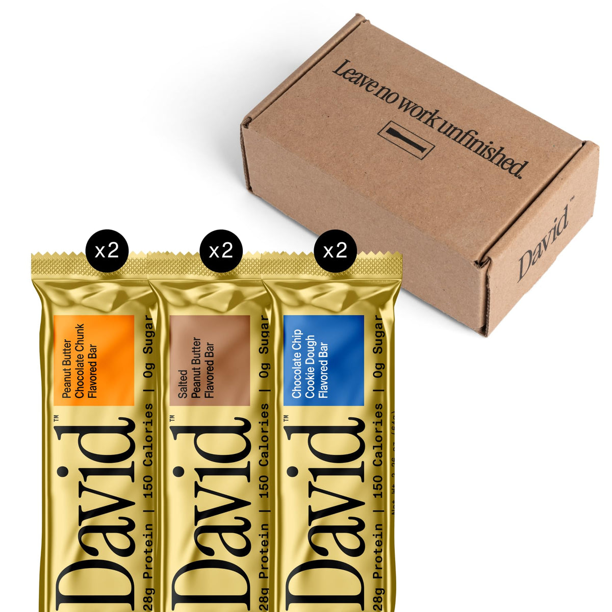 David Variety Pack Protein Bars | 28g Protein | 6 Pack