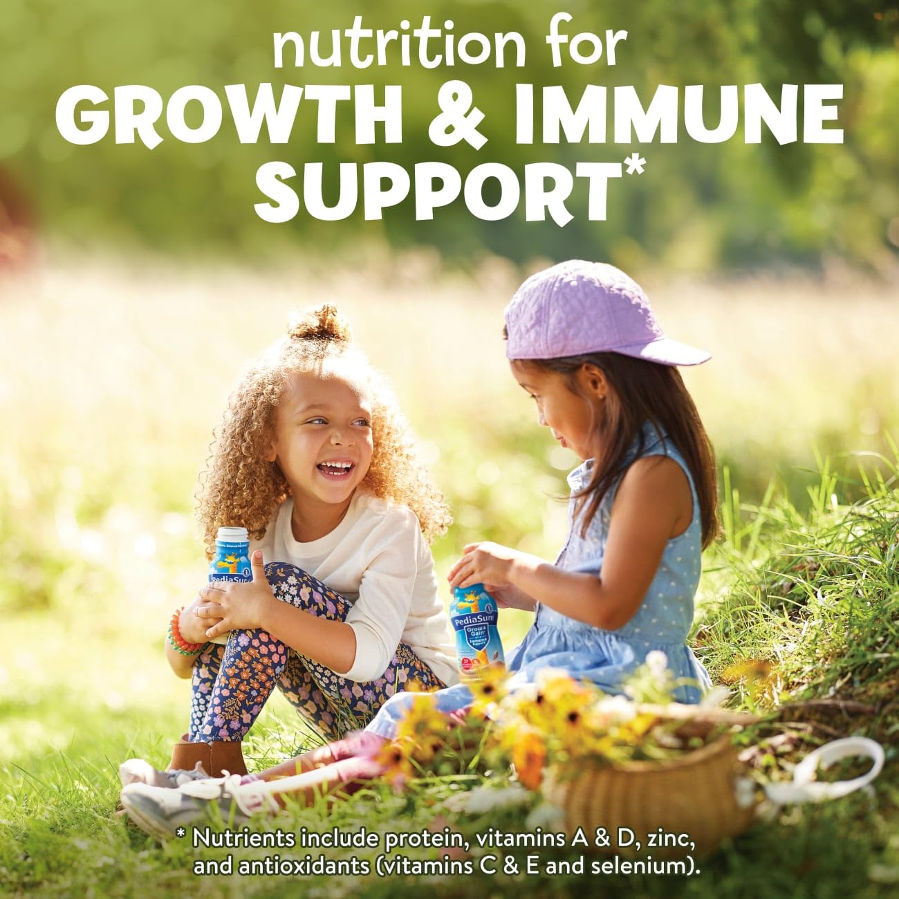 PediaSure Grow & Gain With Immune Support, Kids Protein Shake, 27 Minerals & Vitamins for Kids, 7g Protein, Helps Kids Catch Up On Growth, Non-GMO, Gluten-Free, Strawberry, 8-fl-oz Bottle, Pack of 24