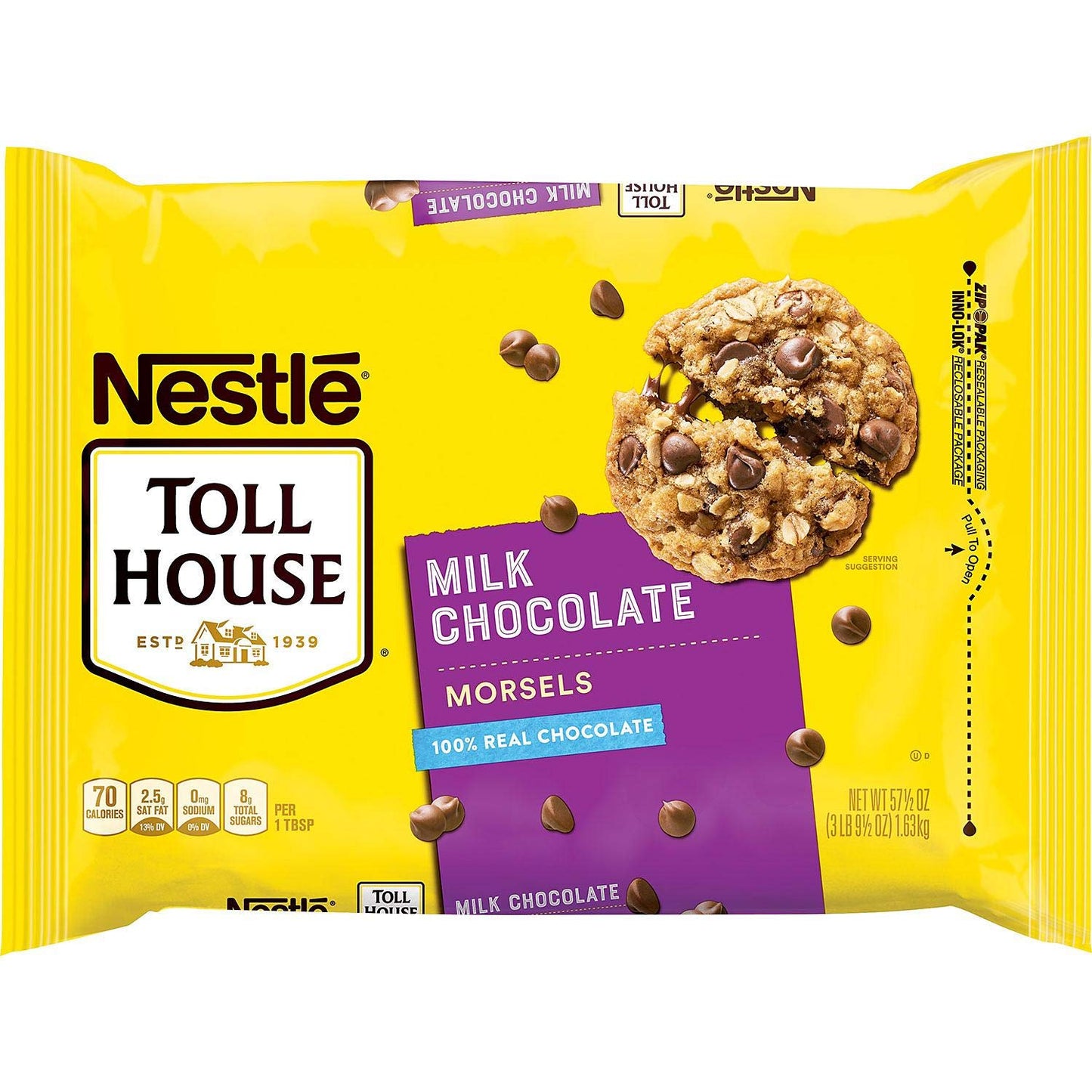 NESTLE -NESTLE TOLL HOUSE Milk Chocolate Morsels BULK (2 PACK, 115 oz Total )