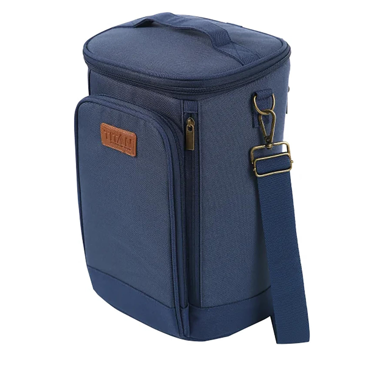 Titan Insulated Bottle Tote – Deep Freeze™ Cooling, Ice Walls®, Leak-Proof Lining, Holds 18 Cans (Navy Blue)