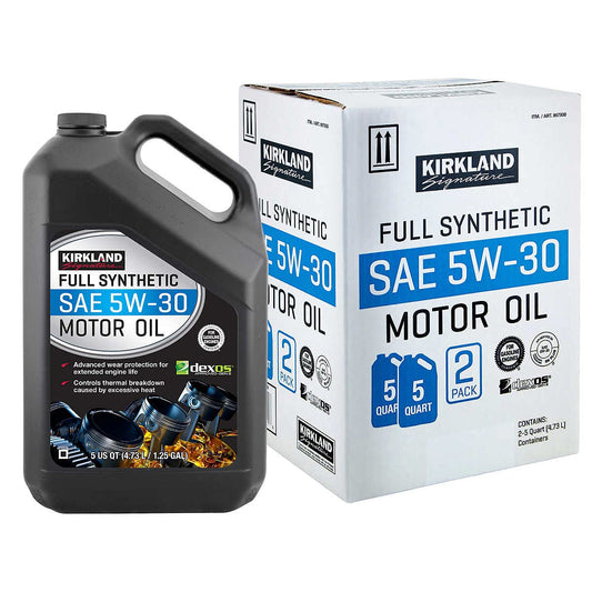 KIRKLAND SIGNATURE Full Synthetic SAE 5W-30 Motor Oil 5 Quart | 2 Pack