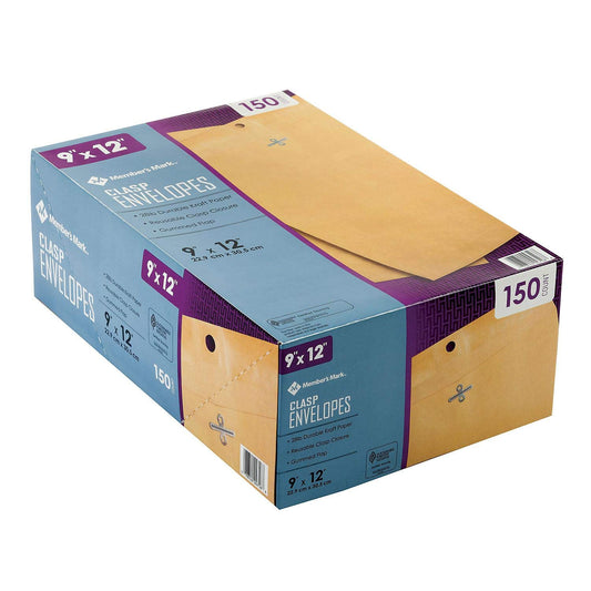Member's Mark Clasp Envelope 9" x 12" (150 Count)