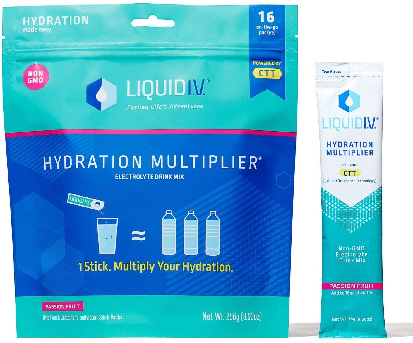 Liquid IV Passion Fruit Hydration Drink Mix 16 Count, 16 GR