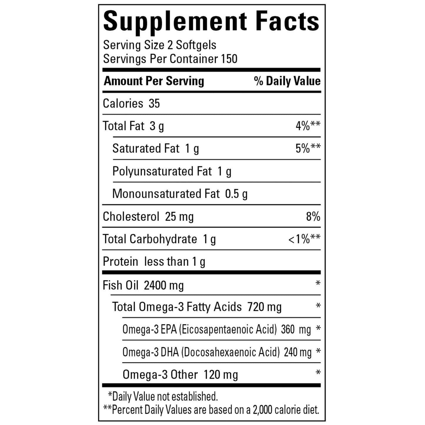 Nature Made Burp Less Fish Oil 1200 mg, Fish Oil Supplements, Omega 3 Fish Oil for Healthy Heart Support, Omega 3 Supplement with 300 Softgels, 150 Day Supply