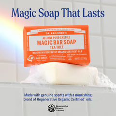 Dr. Bronner's Pure-Castile Magic Bar Soaps (5 Ounce Variety Gift Pack) Almond, Unscented, Lavender, Peppermint, Citrus, Rose - Made with Regenerative Organic Certified Oils, Vegan, Non-GMO