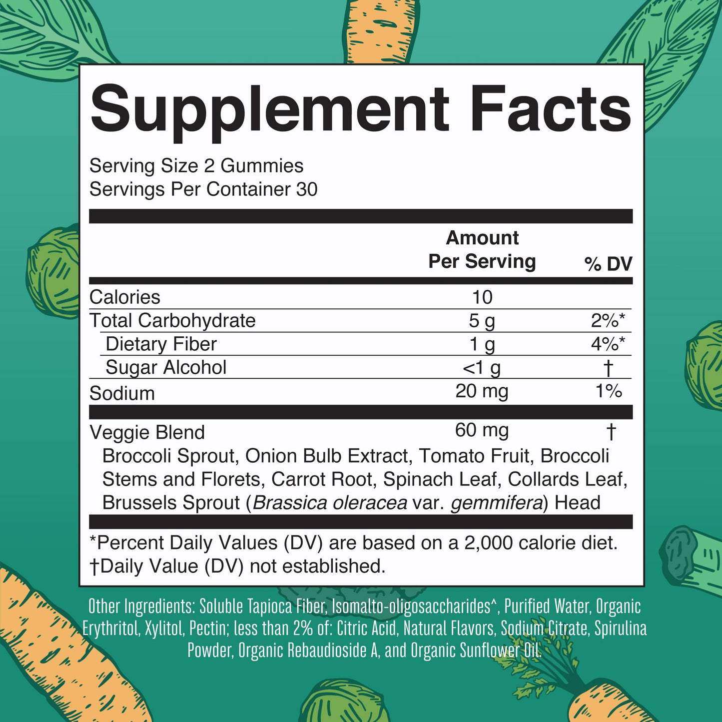 MaryRuth's Super Greens Gummies | with Naturally-Occurring Quercetin for Adults and Kids Ages 4+ | Sugar Free | 2g Fiber Per Serving | Vegan | No Gelatin | Pectin Based | 60 Count | 30 Servings