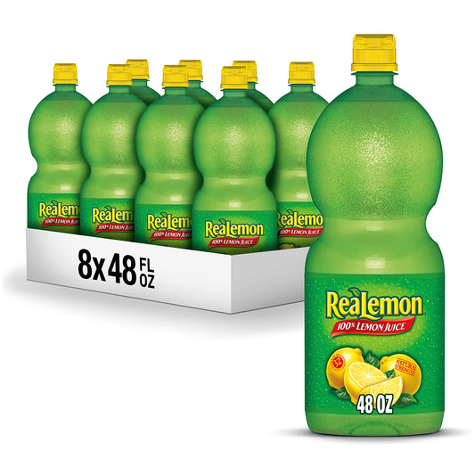 ReaLemon 100 Percent Lemon Juice, 48 fl oz bottle (Pack of 8)