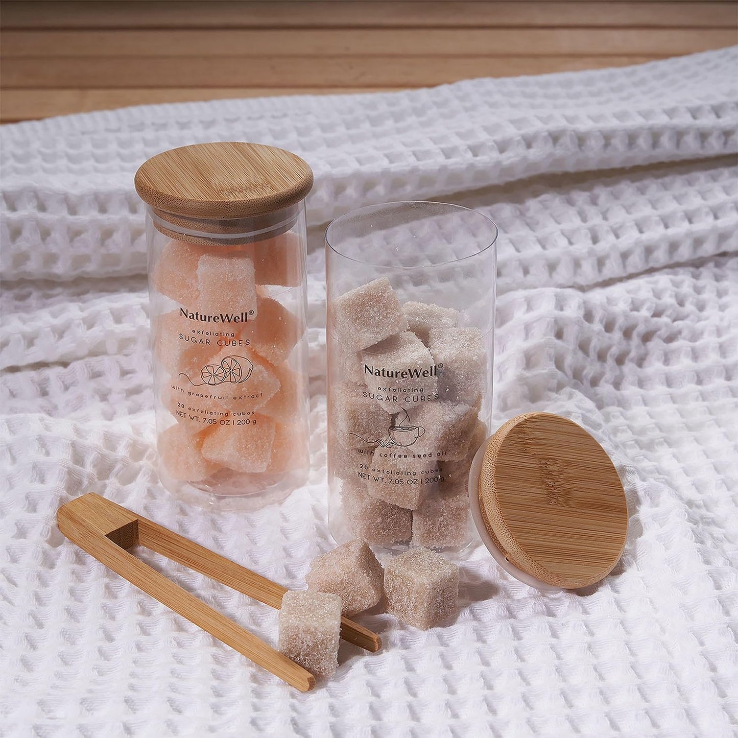 NatureWell Exfoliating Sugar Cubes, Grapefruit and Coffee, 20 Cubes (2 Pack)