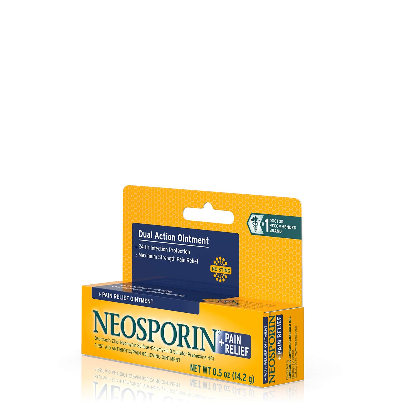 Neosporin + Maximum-Strength Pain Relief Dual Action Ointment, First Aid Topical Antibiotic & Analgesic Ointment for 24-Hour Infection Protection with Bacitracin Zinc & Pramoxine HCl.5 oz(Pack of 7)