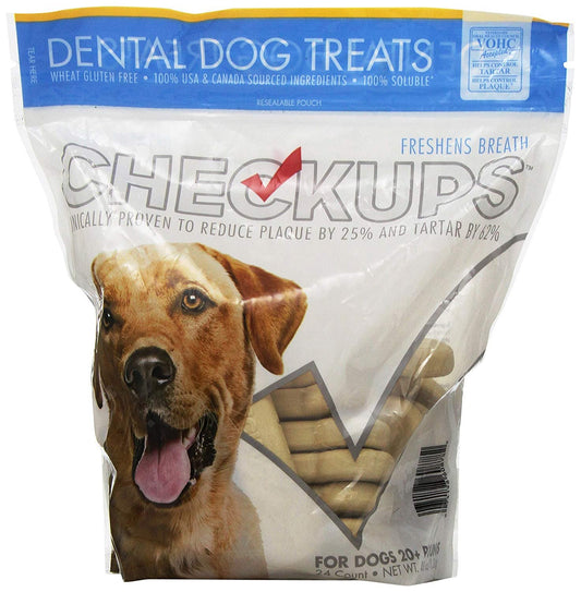 Checkups- Dental Dog Treats, 24ct 48 oz. for Dogs 20+ pounds Value Size 3 Pack (72 Count)