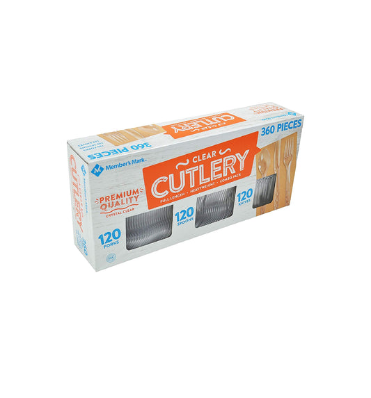 Member's Mark Clear Cutlery Combo Pack - 360 Count